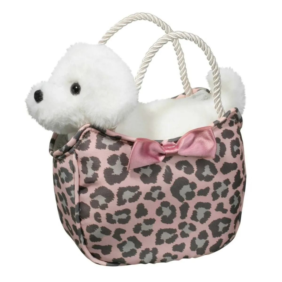 Best Douglas Toys Sweet Leopard Sassy Sak With White Dog