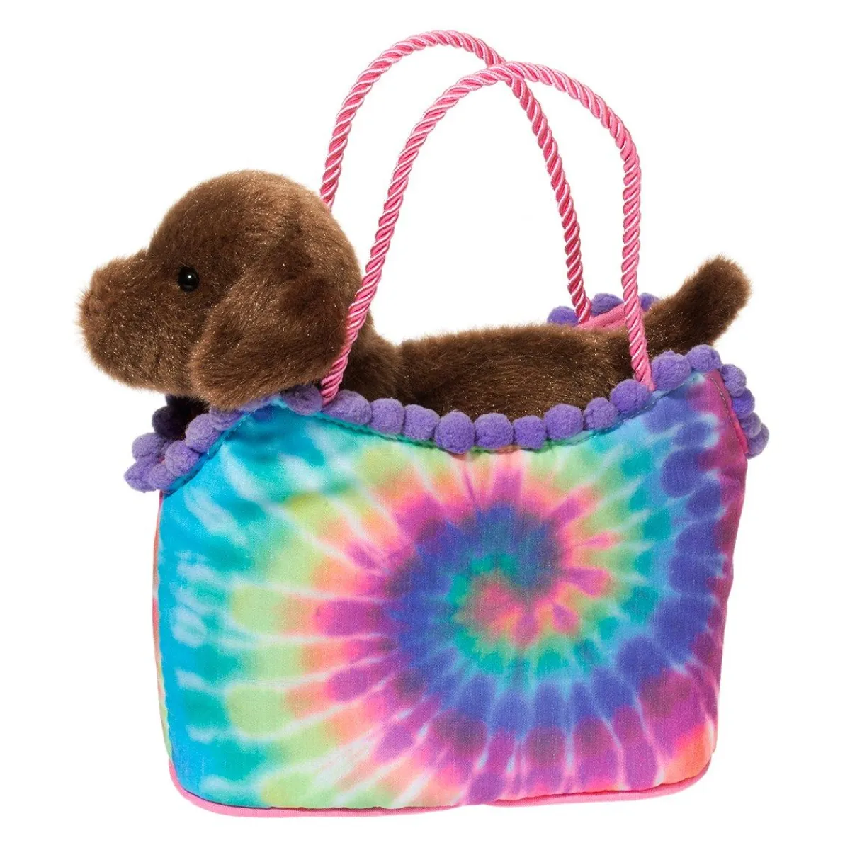 Discount Douglas Toys Tie Dye Sassy Sak With Chocolate Lab